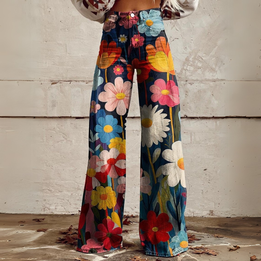 Pantaloni floraux femme