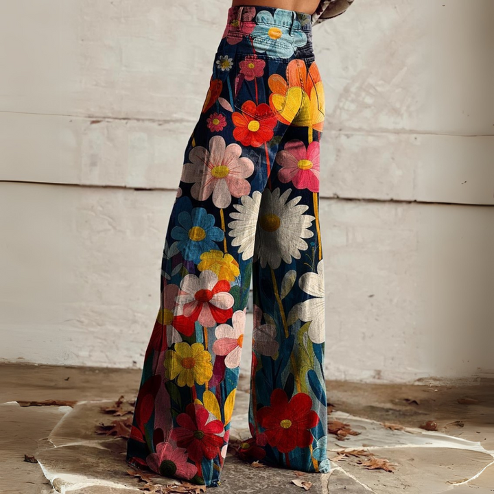 Pantaloni floraux femme