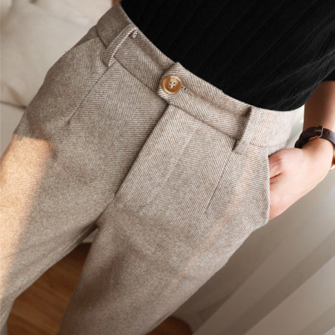 Pantalones de mujer elegantes de talle alto