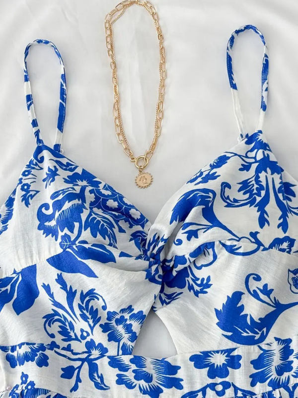 Vestido de Verano Midi para Mujer - Vestido de Verano Elegante con Tirantes Ajustables para Ocasiones Informales y Formales