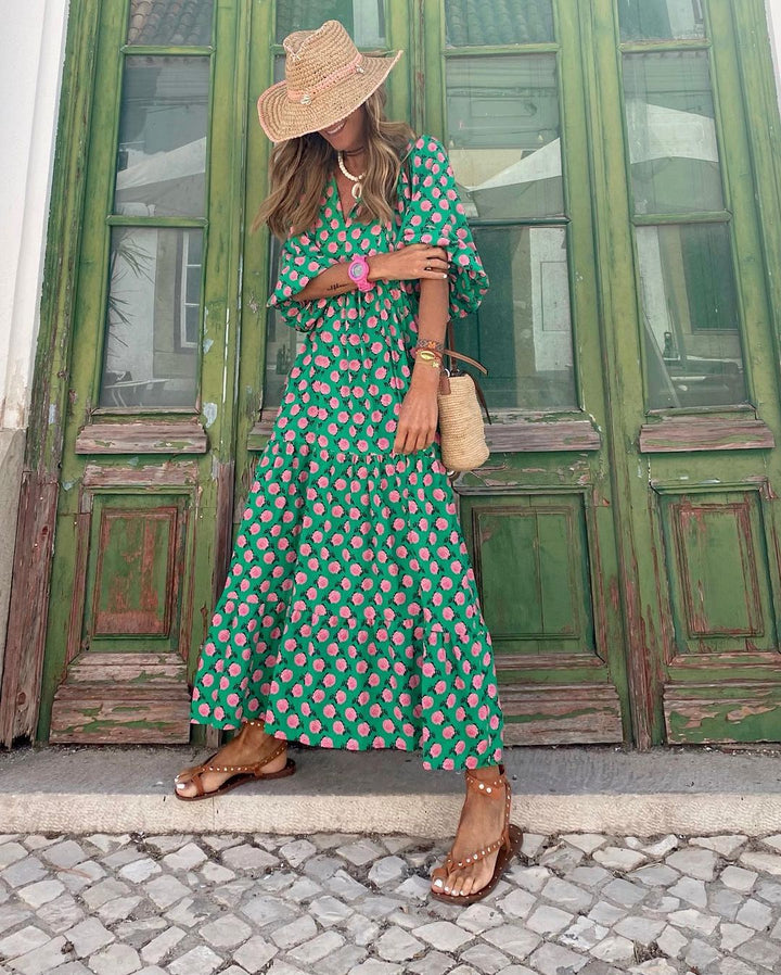 Vestido largo elegante de mujer veraniego bohemio para eventos casuales
