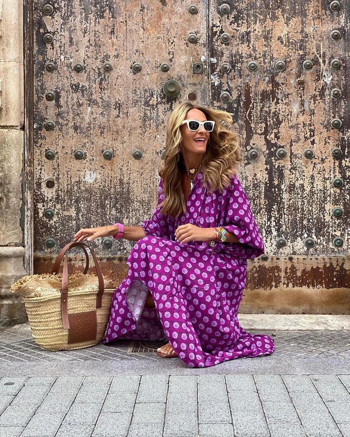 Vestido largo elegante de mujer veraniego bohemio para eventos casuales