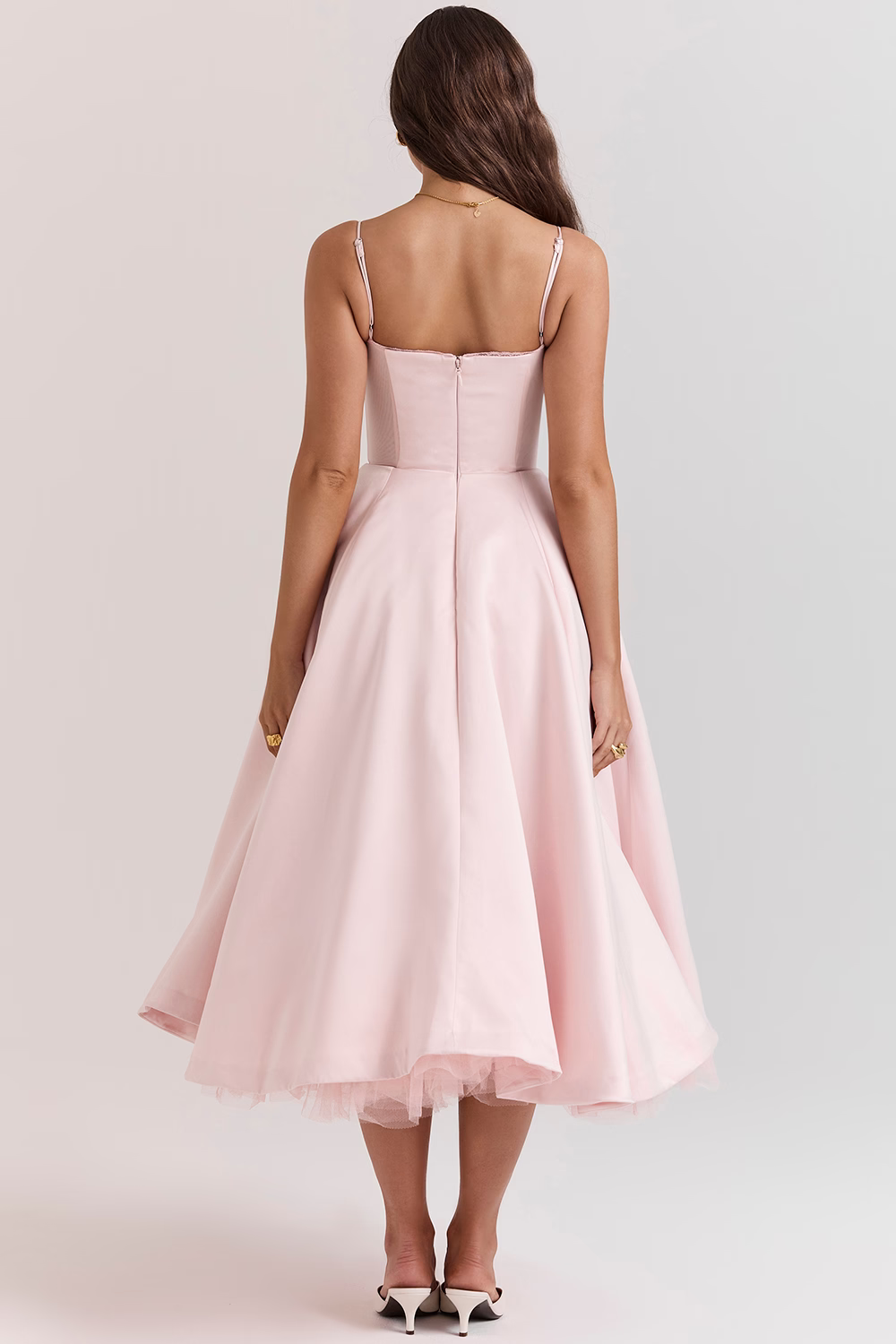 Elegante vestido de fiesta midi para mujer para ceremonias y eventos especiales