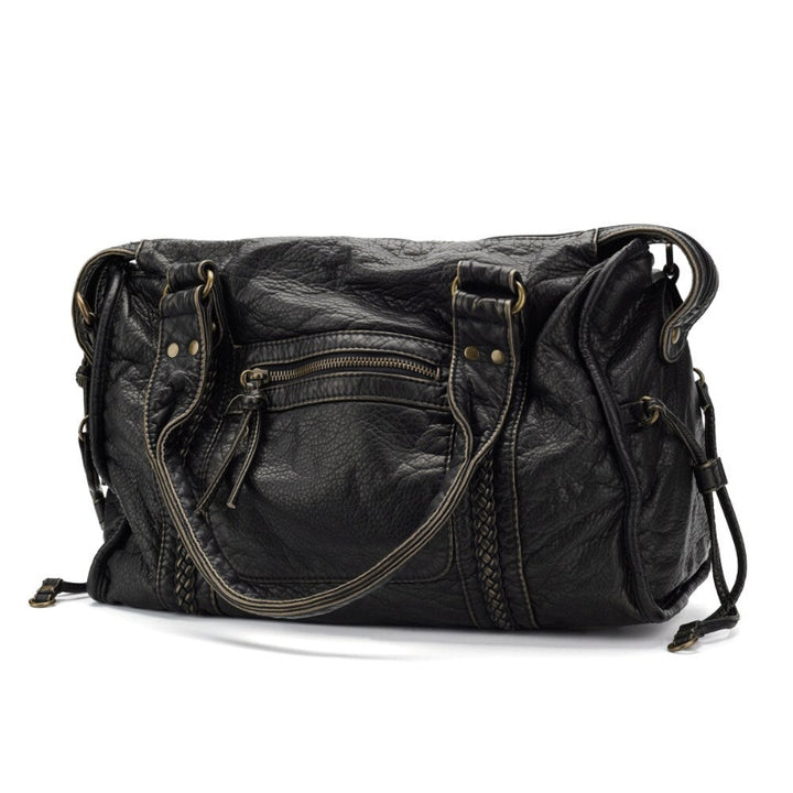 Borsa da Donna Elegante in Pelle Nera con Tracolla e Scomparti Interni 4