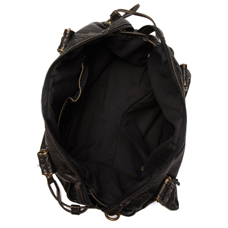 Borsa da Donna Elegante in Pelle Nera con Tracolla e Scomparti Interni 6