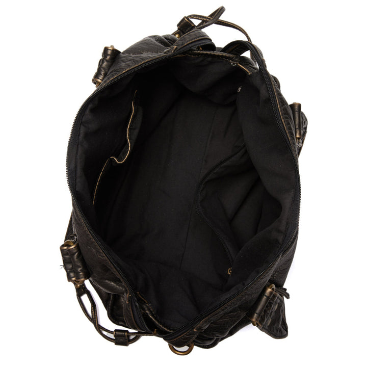 Borsa da Donna Elegante in Pelle Nera con Tracolla e Scomparti Interni 6