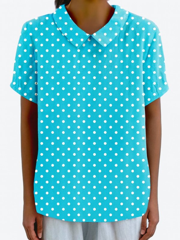 Blusa Floral de Mujer con Mangas Cortas