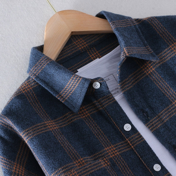 Camisa de franela de manga larga para hombre para un estilo cotidiano y casual
