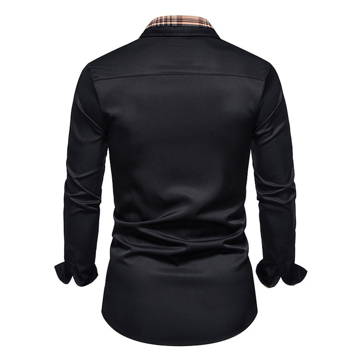 Camisa casual versátil de manga larga para hombre