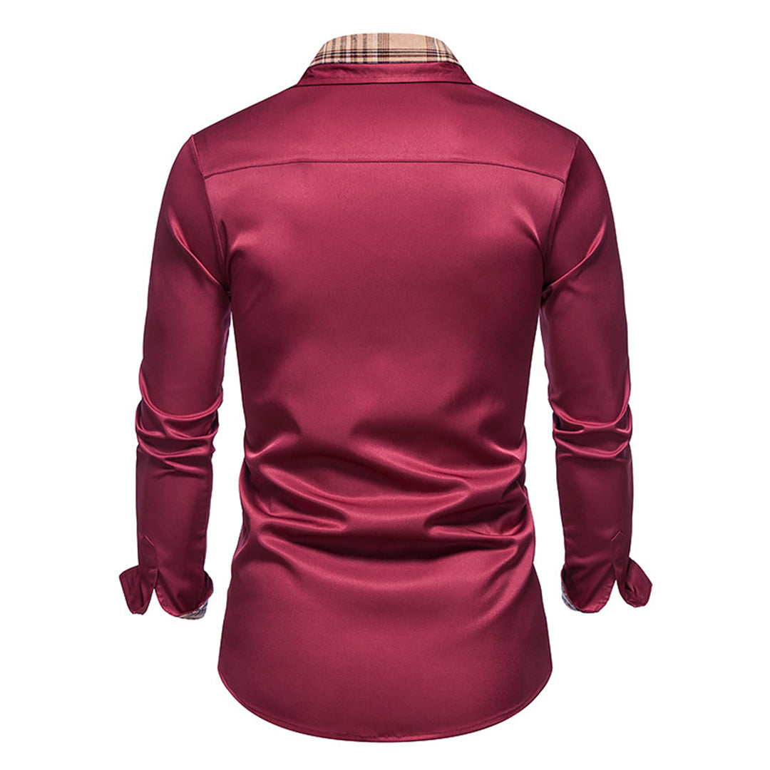 Camisa casual versátil de manga larga para hombre