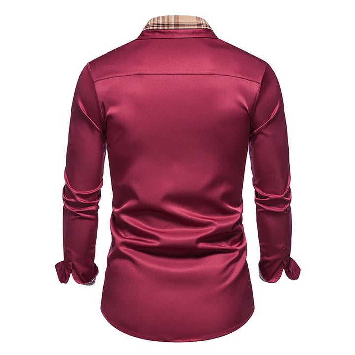 Camisa casual versátil de manga larga para hombre