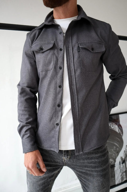 Camicia da Uomo con Bottoni e Tasche Frontali - Stile Casual e Versatile 5
