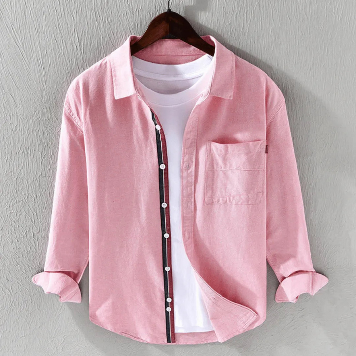 Camisa de Hombre Elegante Fabien Matinée en Chambray Ligera y Versátil para Ocasiones Informales y Formales