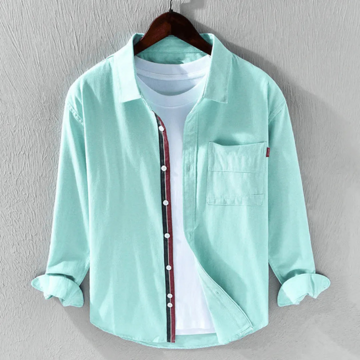 Camisa de Hombre Elegante Fabien Matinée en Chambray Ligera y Versátil para Ocasiones Informales y Formales