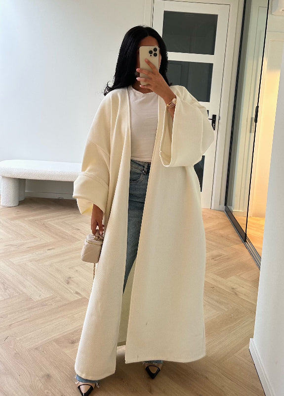 Cappotto Lungo Donna Elegante con Maniche Larghe per Occasioni di Lavoro e Tempo Libero 0