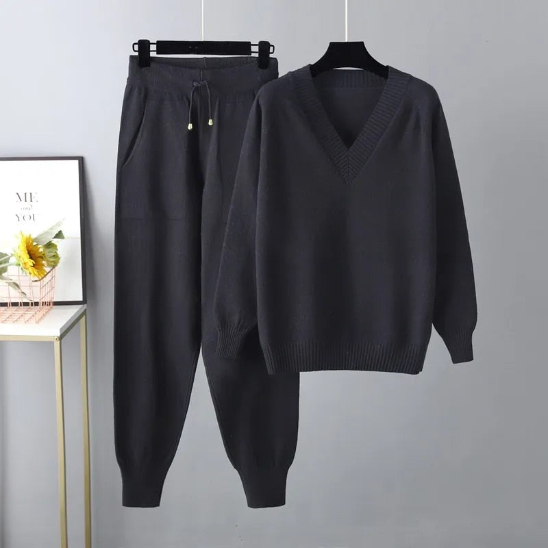 Completo Elegante Donna: Set Maglione e Pantaloni Chic per Ufficio e Tempo Libero 3
