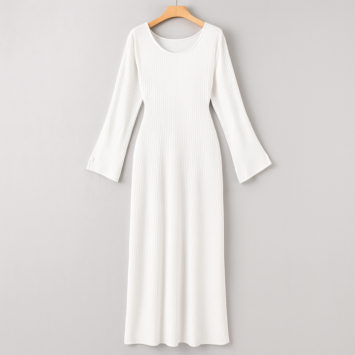 Elegante vestido maxi con mangas largas para ocasiones especiales