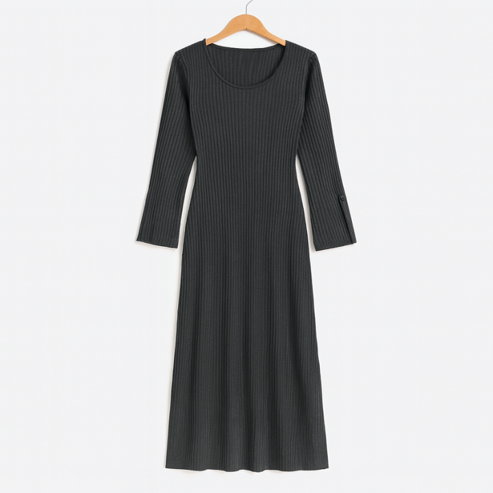 Elegante vestido maxi con mangas largas para ocasiones especiales
