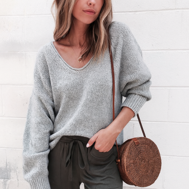Elegante suéter de lana merino para mujer - diseño clásico y versátil para cada ocasión