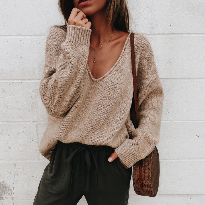 Elegante suéter de lana merino para mujer - diseño clásico y versátil para cada ocasión
