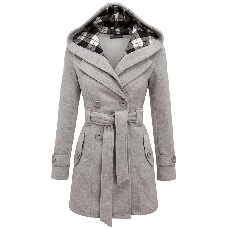 Elegante trench idrorepellente da donna per tutte le stagioni