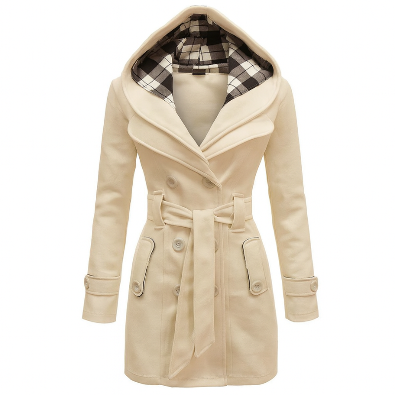 Elegante trench idrorepellente da donna per tutte le stagioni