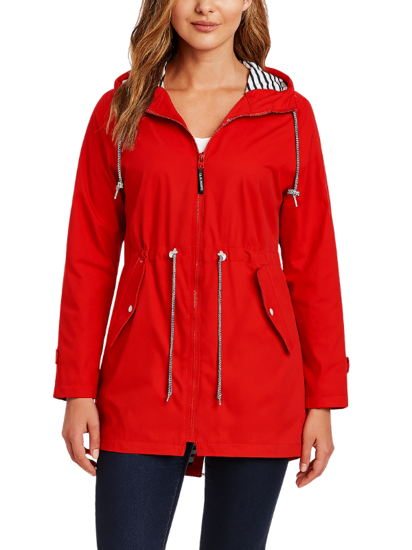 Veste imperméable pour femme avec capuche
