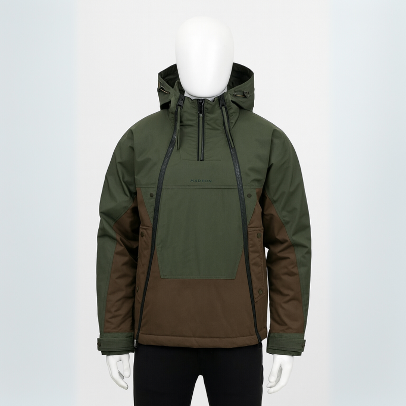 Chaqueta de invierno para hombre con doble cremallera para uso diario