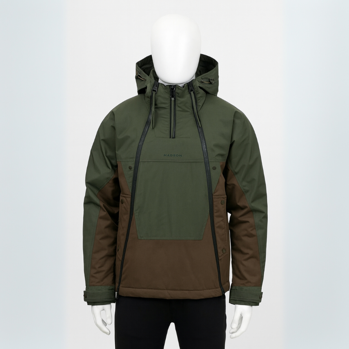 Chaqueta de invierno para hombre con doble cremallera para uso diario