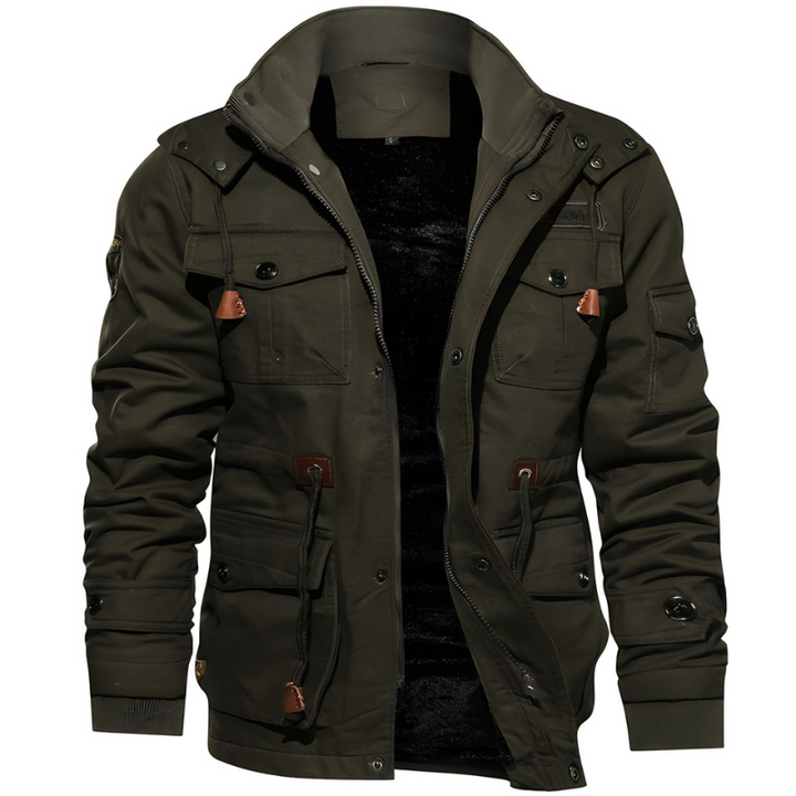 Chaqueta Militar Hombre con Forro de Forro Polar y Múltiples Bolsillos – Perfecta para Actividades al Aire Libre y Diarias