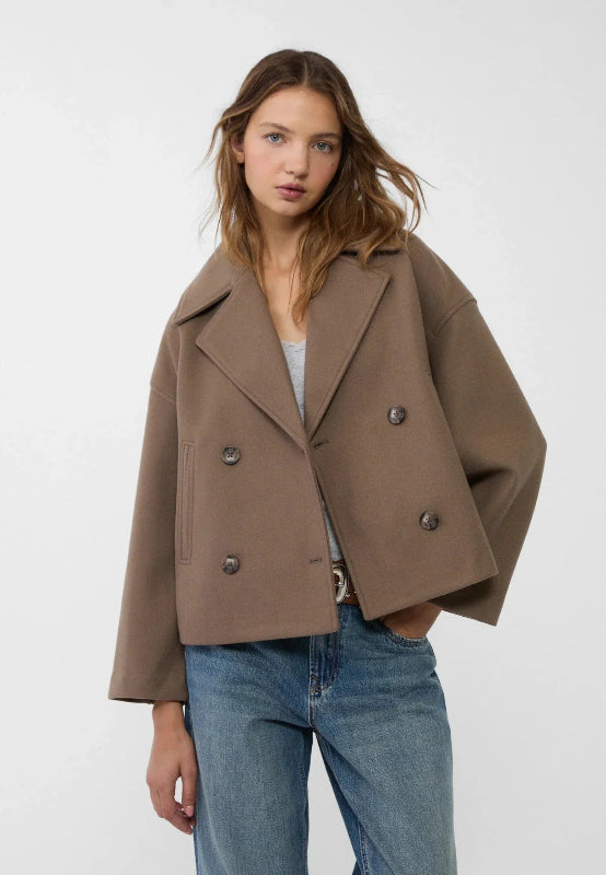 Giacca Corta Doppiopetto Elegante per Donna – Stile Versatile e Comfort 4