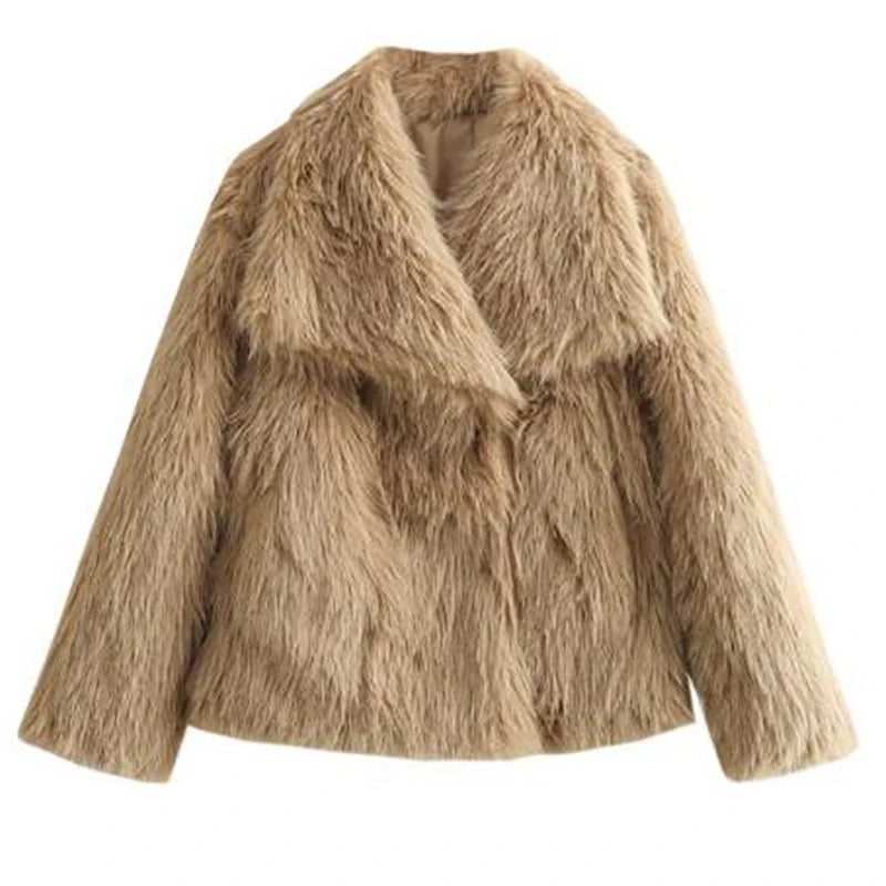Giacca Invernale Donna in Pelliccia Sintetica Elegante – Giubbotto Corto per Autunno e Inverno, Caldo e Confortevole 8
