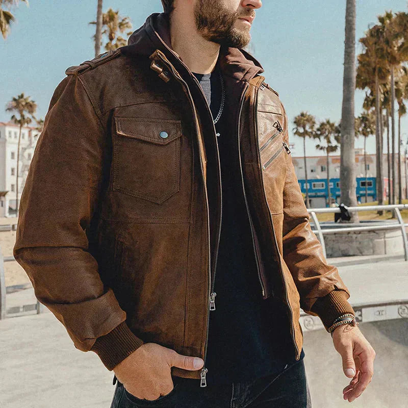 Giacca Invernale Uomo con Cappuccio e Tasche con Zip per Look Casual e Funzionale 2
