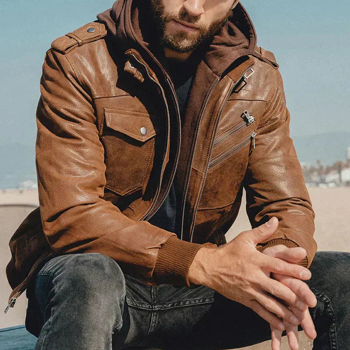 Giacca Invernale Uomo con Cappuccio e Tasche con Zip per Look Casual e Funzionale 3