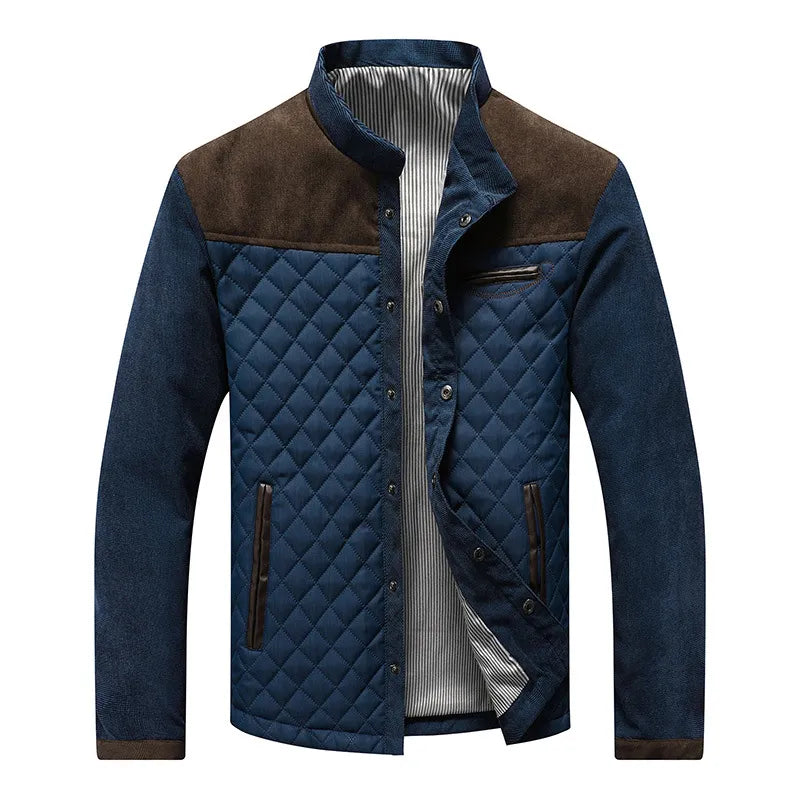 Chaqueta para hombre elegante a viento con diseño entallado y bolsillos laterales