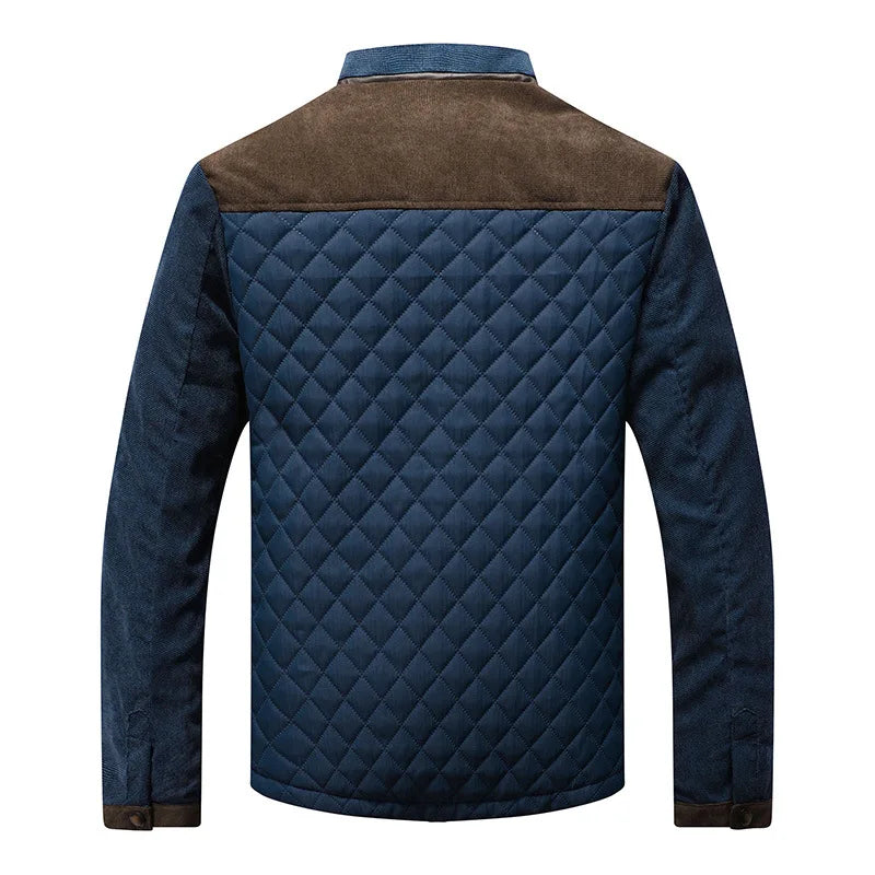 Chaqueta para hombre elegante a viento con diseño entallado y bolsillos laterales