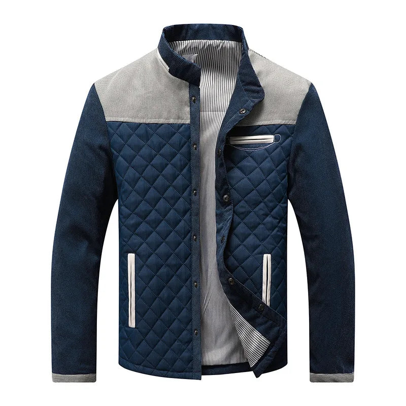 Chaqueta para hombre elegante a viento con diseño entallado y bolsillos laterales