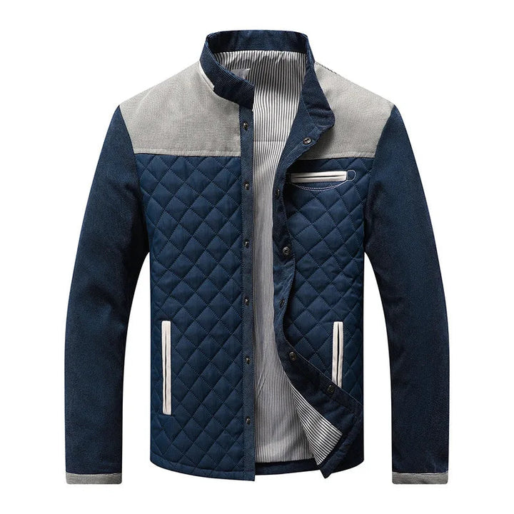 Chaqueta para hombre elegante a viento con diseño entallado y bolsillos laterales