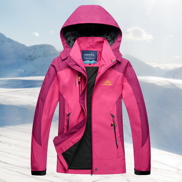 Chaqueta impermeable para mujer con capucha ajustable – Chaqueta para actividades al aire libre y esquí