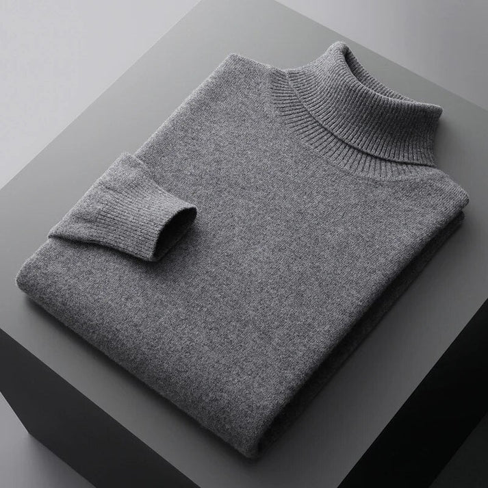 Hombre Suéter elegante de cuello alto para ropa diaria | Clásico