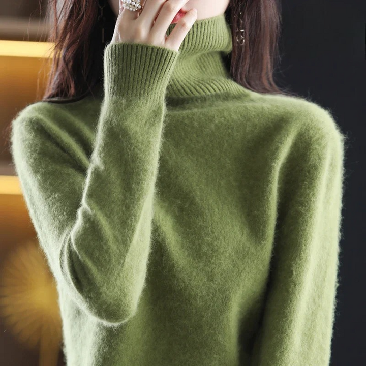Maglione Donna Dolcevita Elegante con Collo Alto per Autunno/Inverno 10