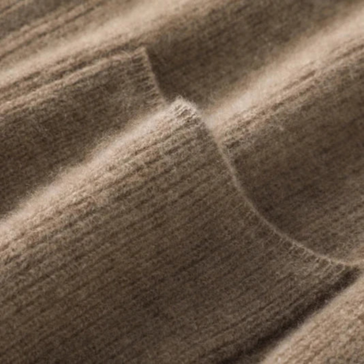Suéter de Mujer con Cuello Alto y Cremallera en Lana Merino