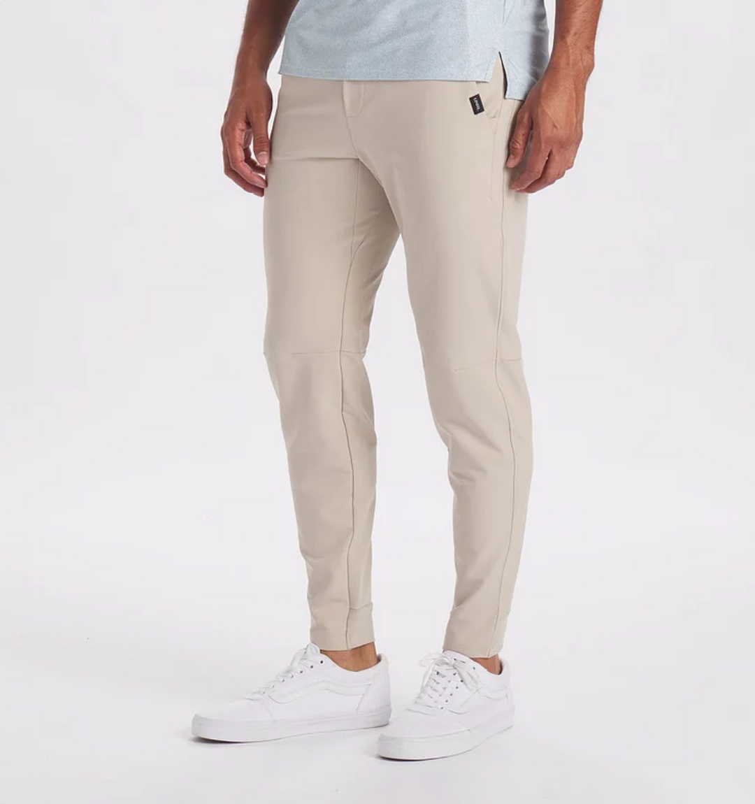 Pantalon pour homme extensible fuselé avec poignets pour un style décontracté et sportif