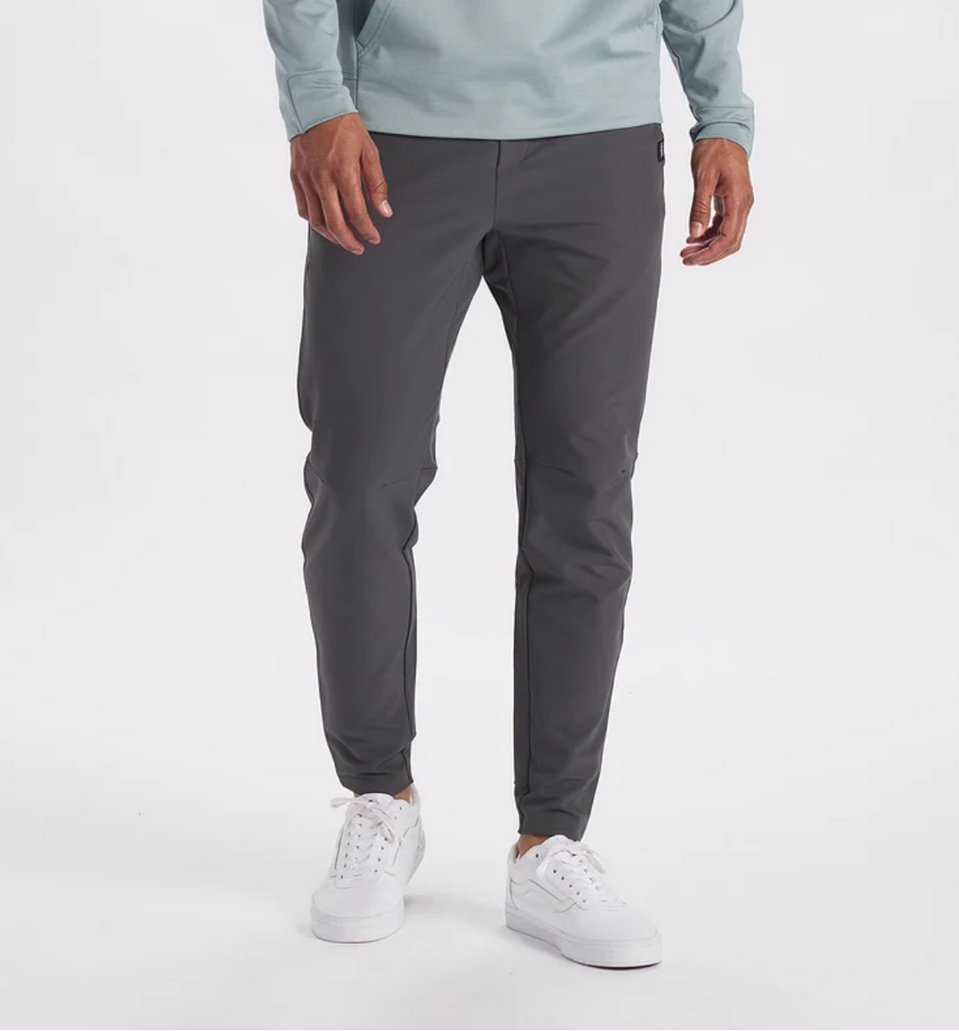 Pantalon pour homme extensible fuselé avec poignets pour un style décontracté et sportif