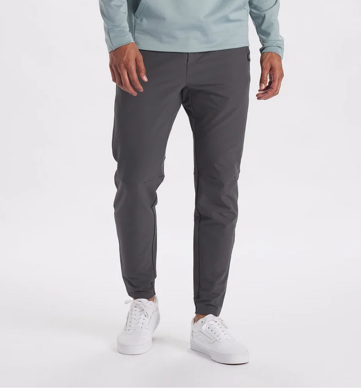 Pantalon pour homme extensible fuselé avec poignets pour un style décontracté et sportif