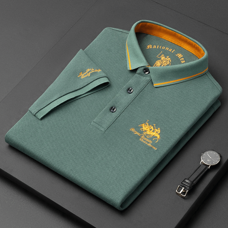Polo clásica de hombre de manga corta, perfecta para ocasiones casuales y formales