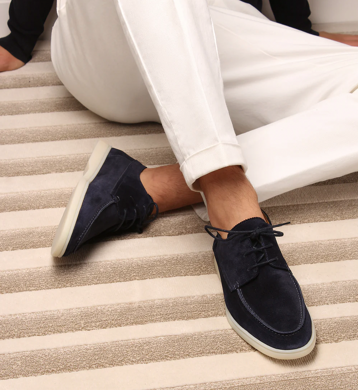 Zapatos de cordones de ante elegantes para hombre