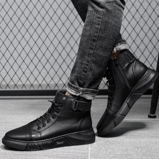 Scarpe Uomo in Pelle Traspiranti Slip-On con Suola Antiscivolo per Comfort Quotidiano 4