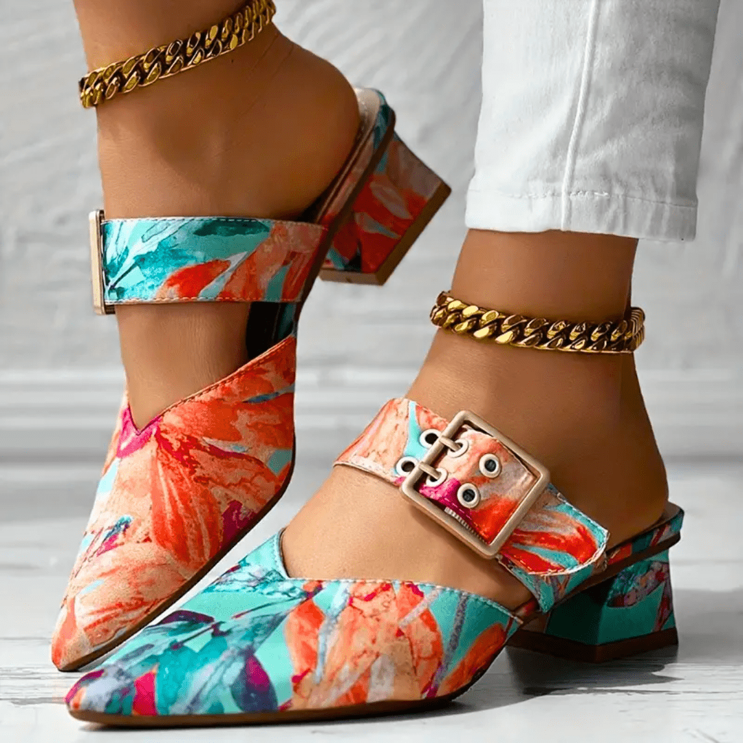 Zapatos elegantes de mujer con tacón y suela amortiguada