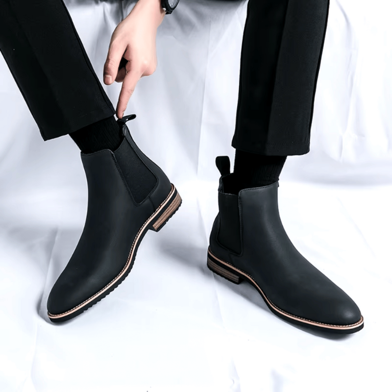 Botas Chelsea de Hombre en Piel Fina - Diseño Clásico para Uso Diario
